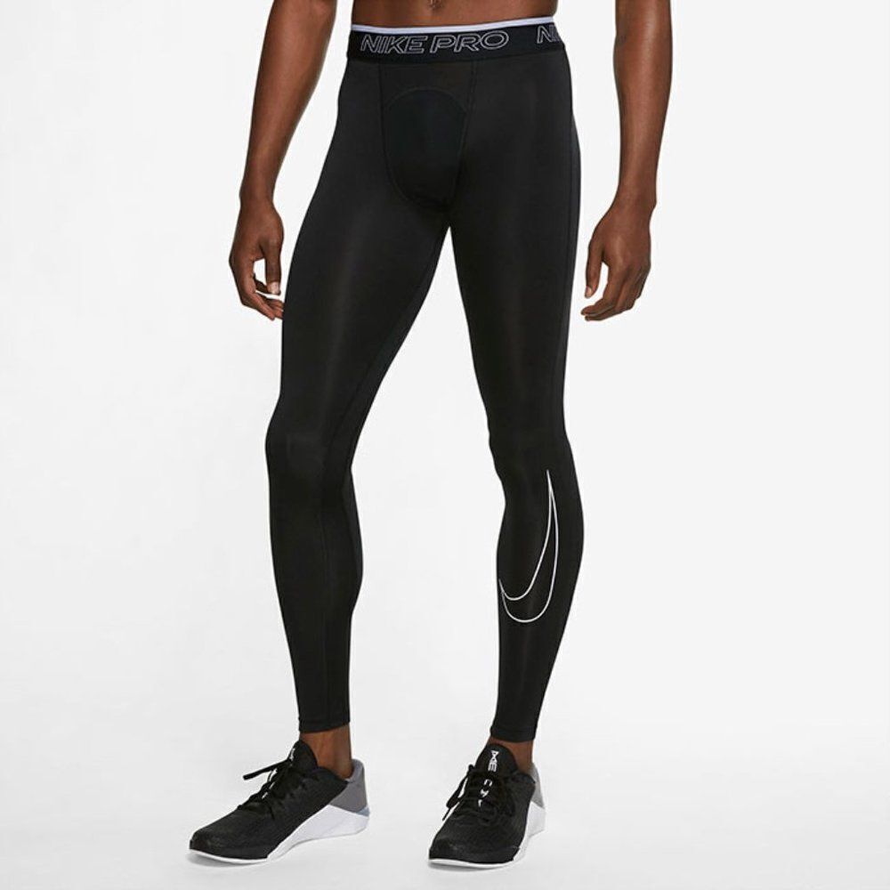 Nike Pro Dri-FIT Men's Black Lightweight Training Tight pants Size Medium Tall - Picture 9 of 16